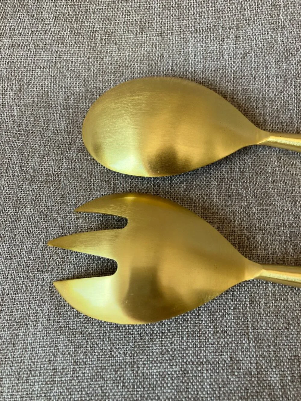 NWT Salad Servers Gold Tone Stainless Steel Marbled Resin by Creative Co-Op